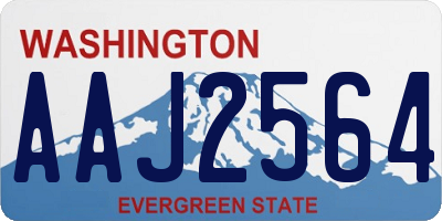 WA license plate AAJ2564