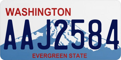 WA license plate AAJ2584
