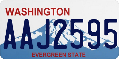 WA license plate AAJ2595