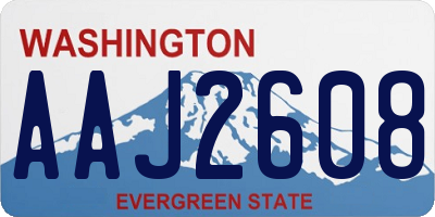 WA license plate AAJ2608