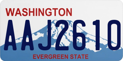 WA license plate AAJ2610
