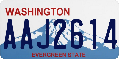 WA license plate AAJ2614