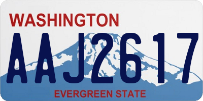 WA license plate AAJ2617