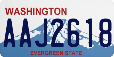 WA license plate AAJ2618