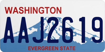 WA license plate AAJ2619