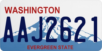 WA license plate AAJ2621