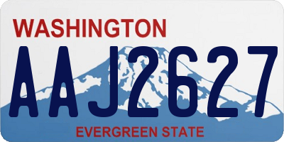 WA license plate AAJ2627
