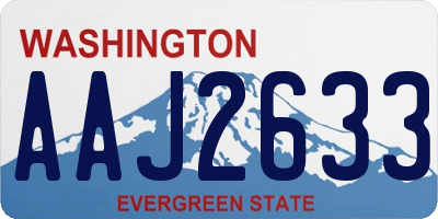 WA license plate AAJ2633