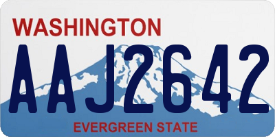 WA license plate AAJ2642