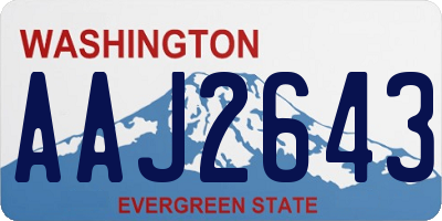 WA license plate AAJ2643