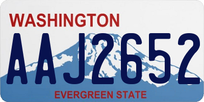 WA license plate AAJ2652