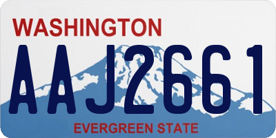 WA license plate AAJ2661
