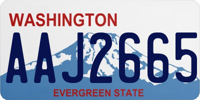 WA license plate AAJ2665