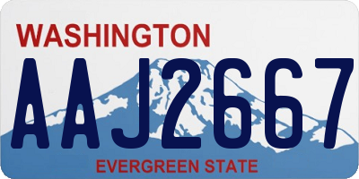 WA license plate AAJ2667