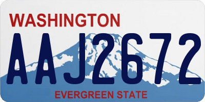 WA license plate AAJ2672