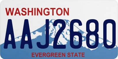 WA license plate AAJ2680