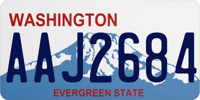 WA license plate AAJ2684
