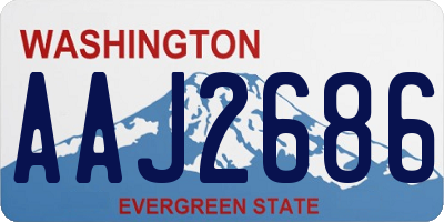 WA license plate AAJ2686