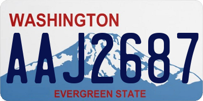 WA license plate AAJ2687