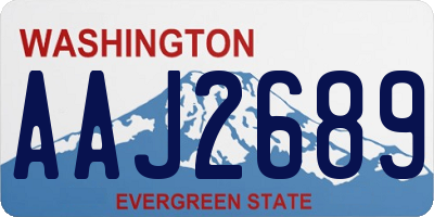 WA license plate AAJ2689