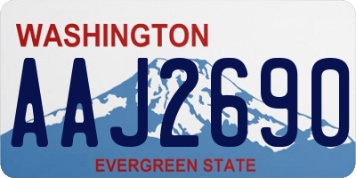WA license plate AAJ2690