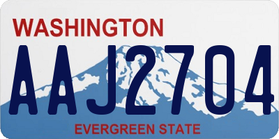 WA license plate AAJ2704