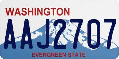 WA license plate AAJ2707