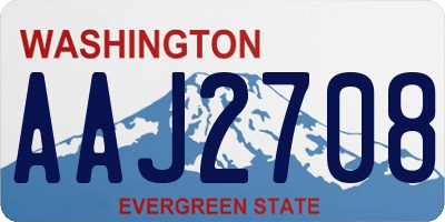 WA license plate AAJ2708