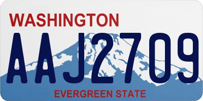 WA license plate AAJ2709