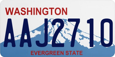 WA license plate AAJ2710