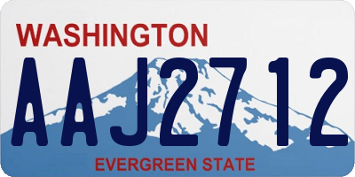 WA license plate AAJ2712