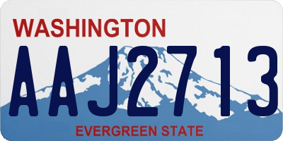 WA license plate AAJ2713