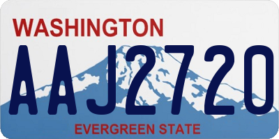 WA license plate AAJ2720