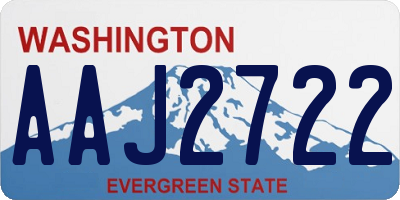 WA license plate AAJ2722