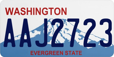 WA license plate AAJ2723