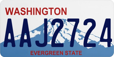 WA license plate AAJ2724