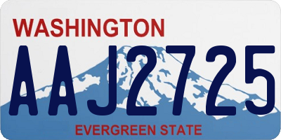 WA license plate AAJ2725
