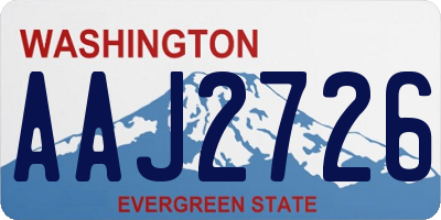 WA license plate AAJ2726