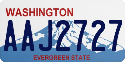 WA license plate AAJ2727