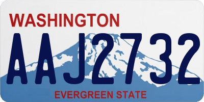 WA license plate AAJ2732