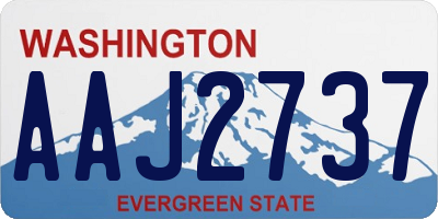 WA license plate AAJ2737