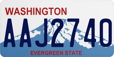 WA license plate AAJ2740