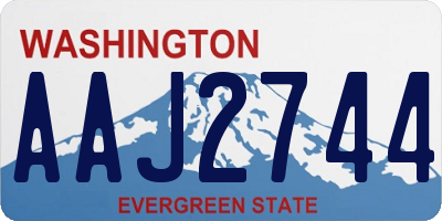 WA license plate AAJ2744