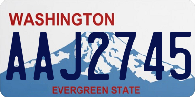 WA license plate AAJ2745