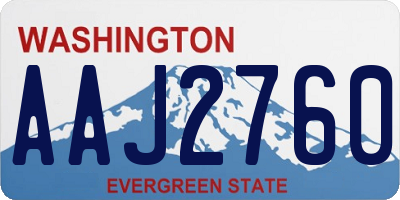 WA license plate AAJ2760