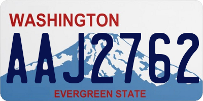 WA license plate AAJ2762