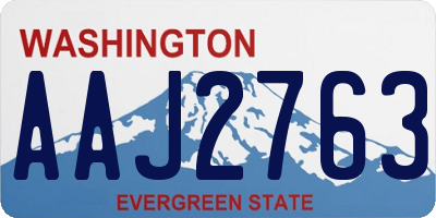 WA license plate AAJ2763