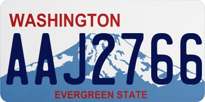 WA license plate AAJ2766