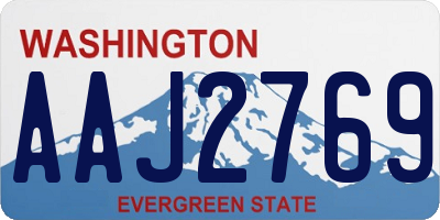 WA license plate AAJ2769