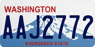 WA license plate AAJ2772